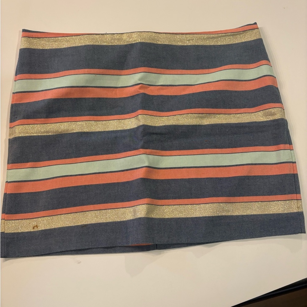 GAP Blue and Pink Striped Pencil Skirt